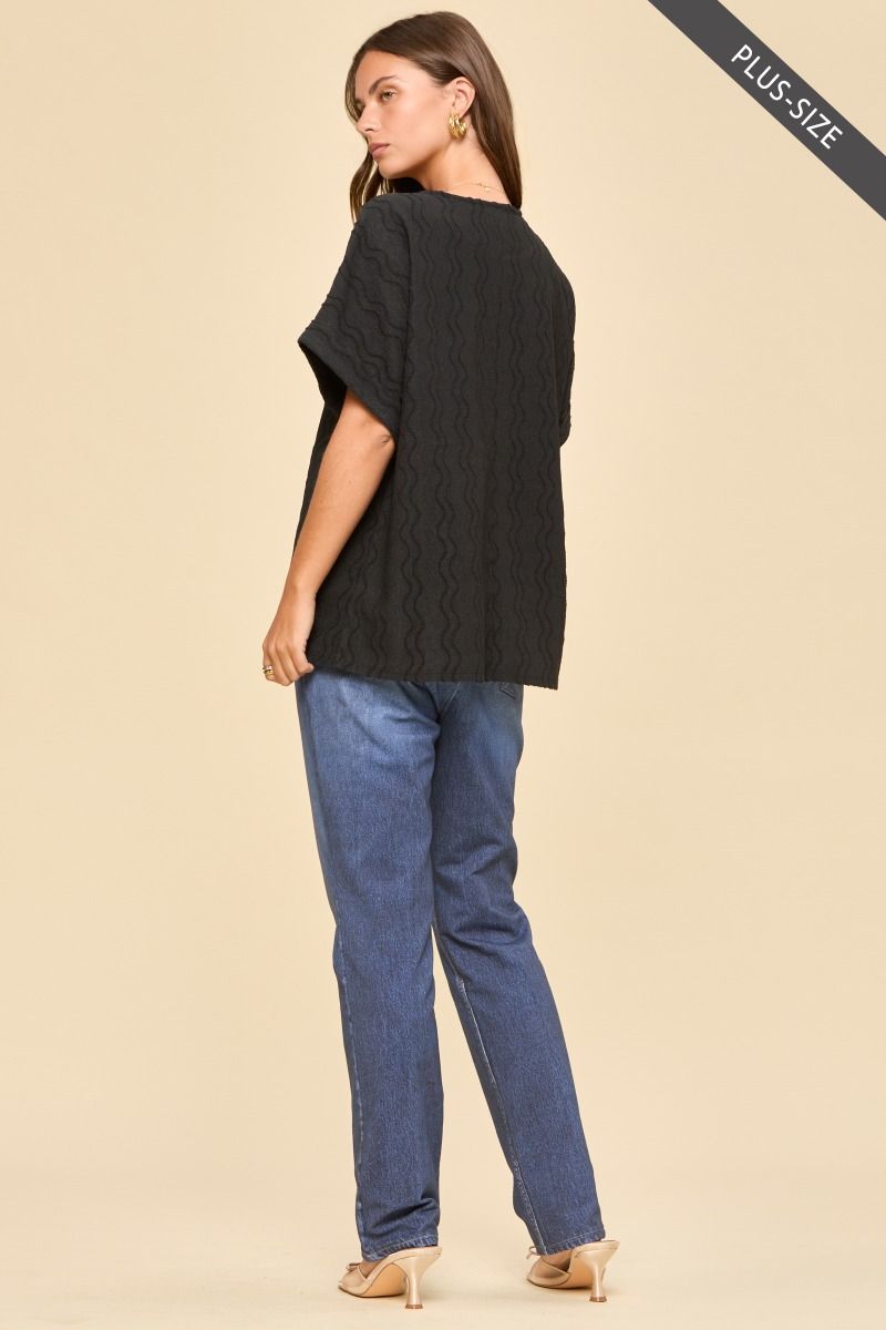 Plus Textured Top