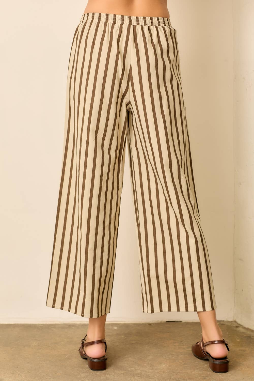 PINSTRIPE ELASTIC WAIST PANT