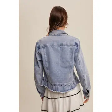 Ruffle Denim Jacket