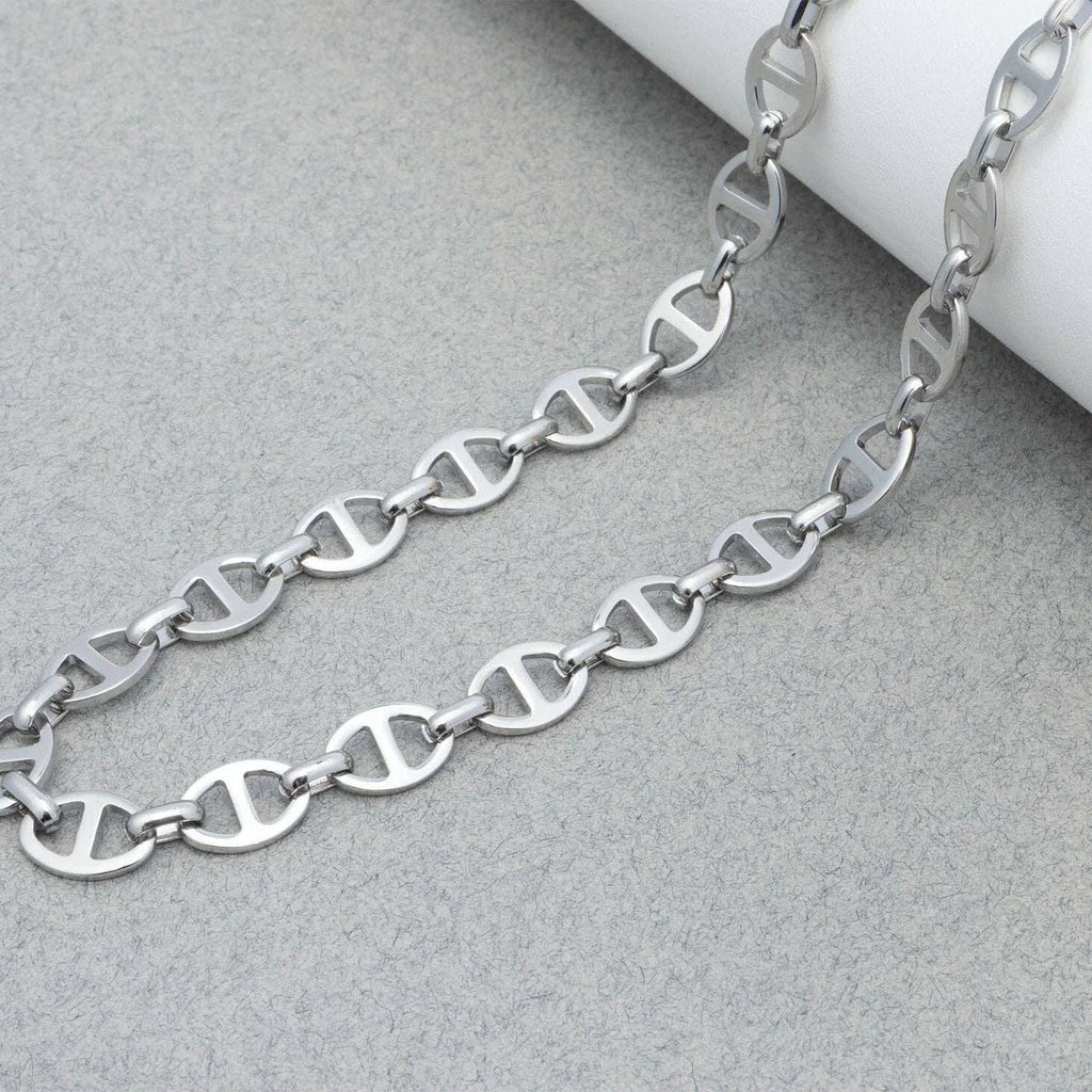 18K Gold PVD Stainless Steel Thick Oval Chain Necklace