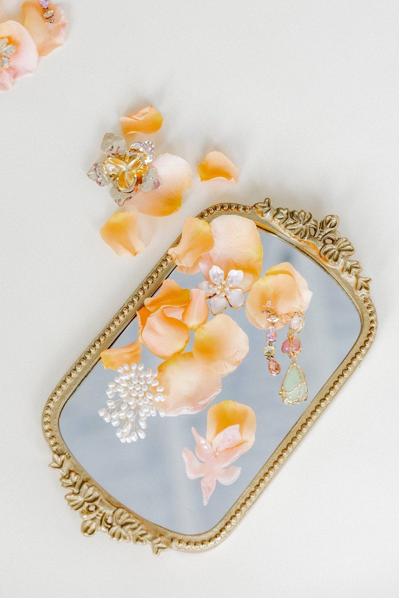 Monroe Statement Earrings - White