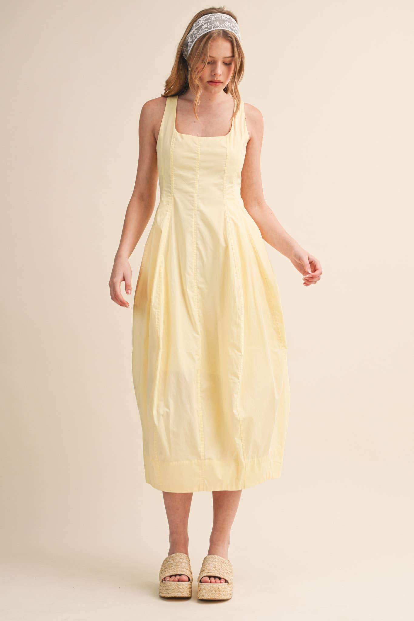 TULIP HEM MIDI DRESS