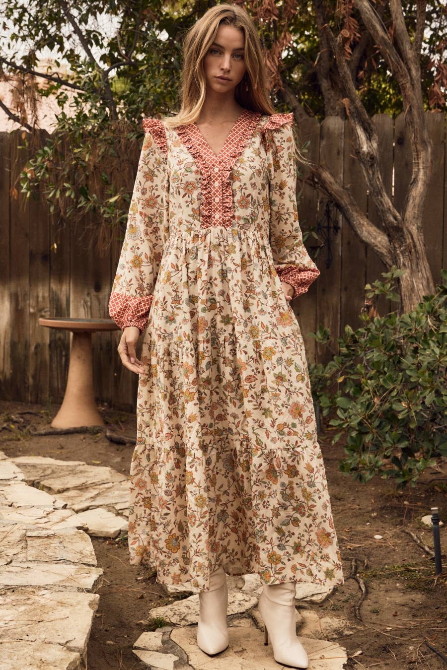 Floral Print Midi Dress
