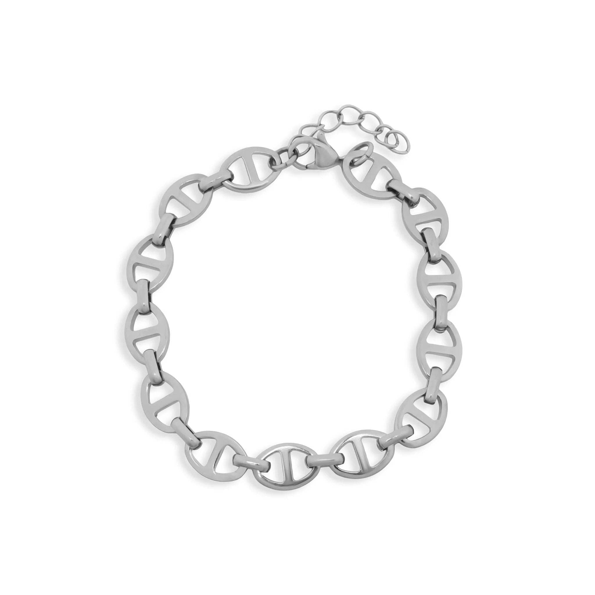 18K Gold PVD Stainless Steel Thick Oval Chain Bracelet