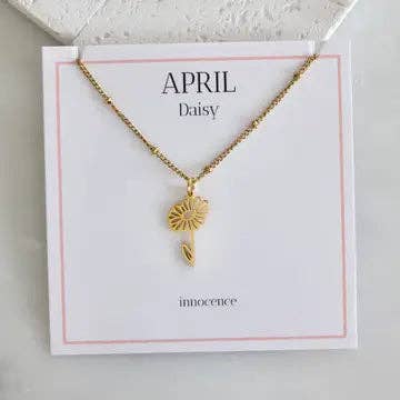 Birth Flower Necklace - Waterproof