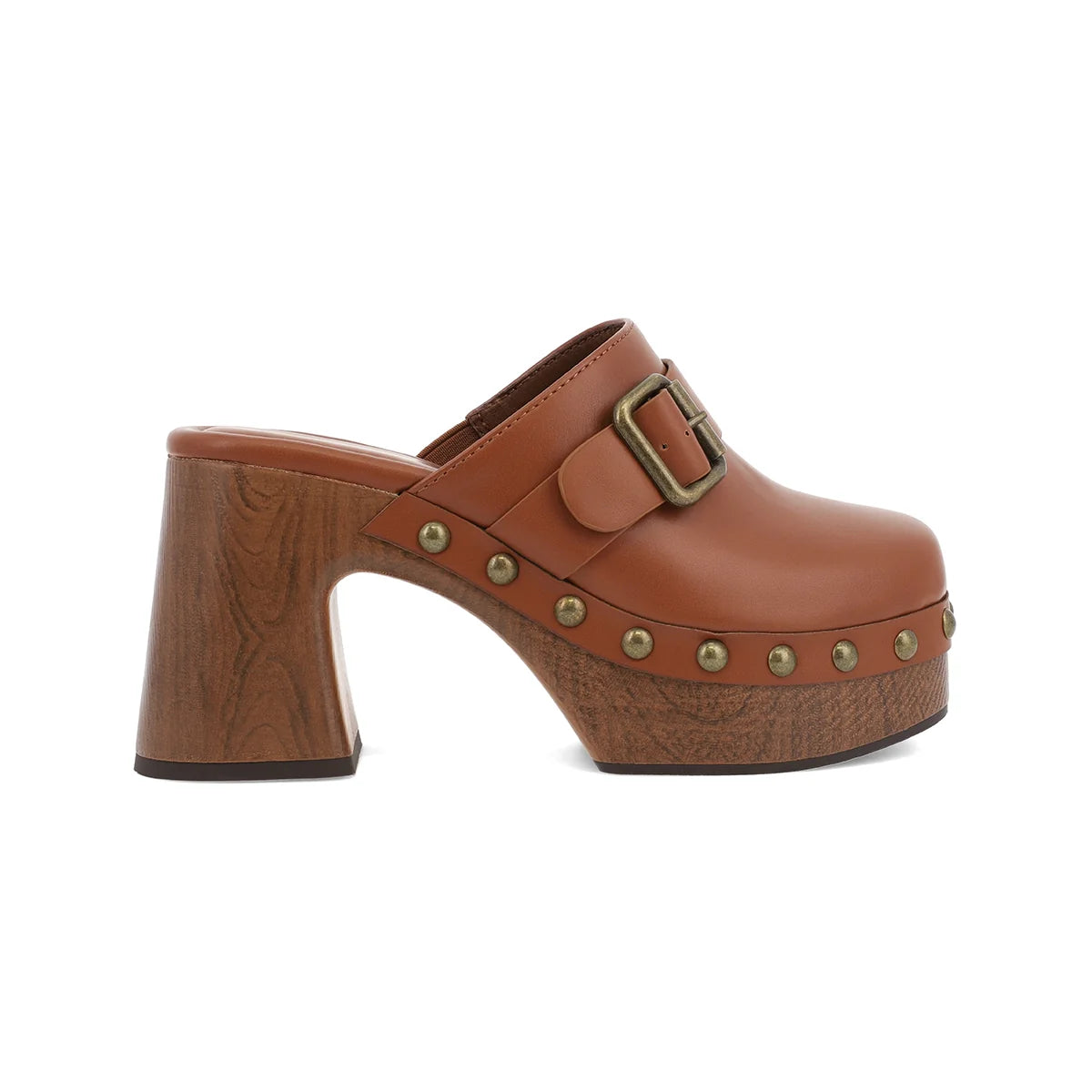 Larina - Cognac Clog Heel