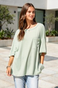 Baby Ribbed Boyfriend Shirt