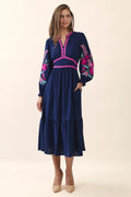 Ric-Rac Embroidered Dress