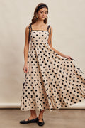 Polka Dot Tiered Maxi Dress