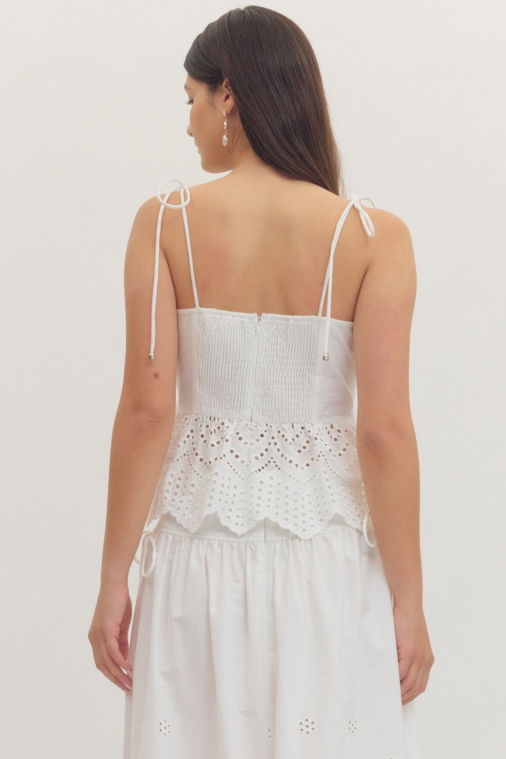 EYELET EMBROIDERY TOP