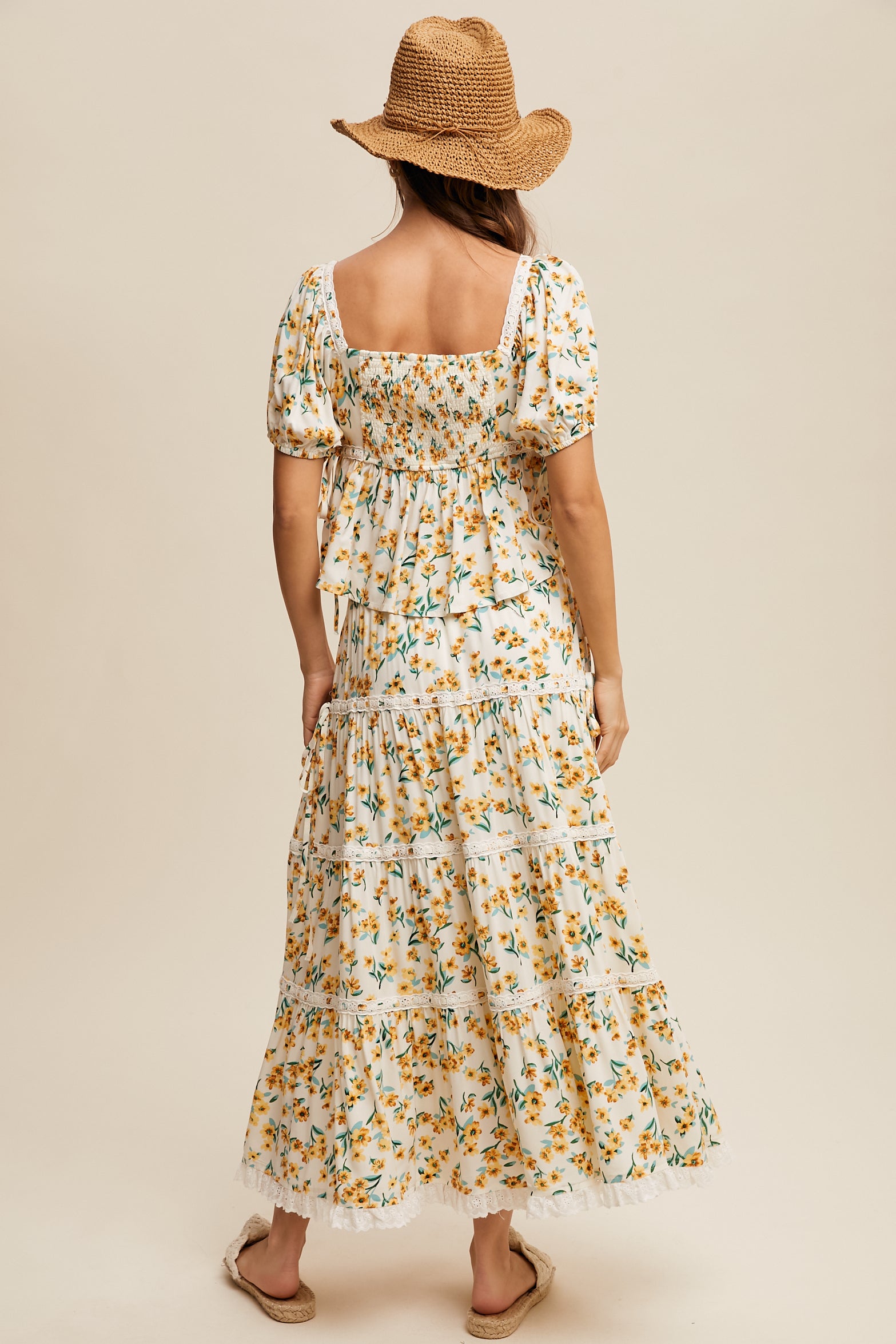 Flower Print Maxi Skirt